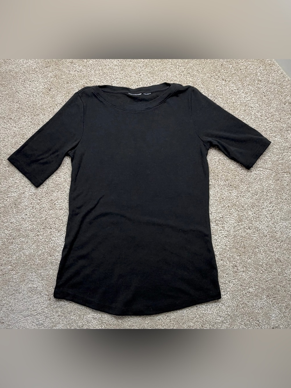 Black Boatneck Top